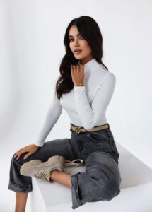 SOLANGE Golf Solange kolor biały