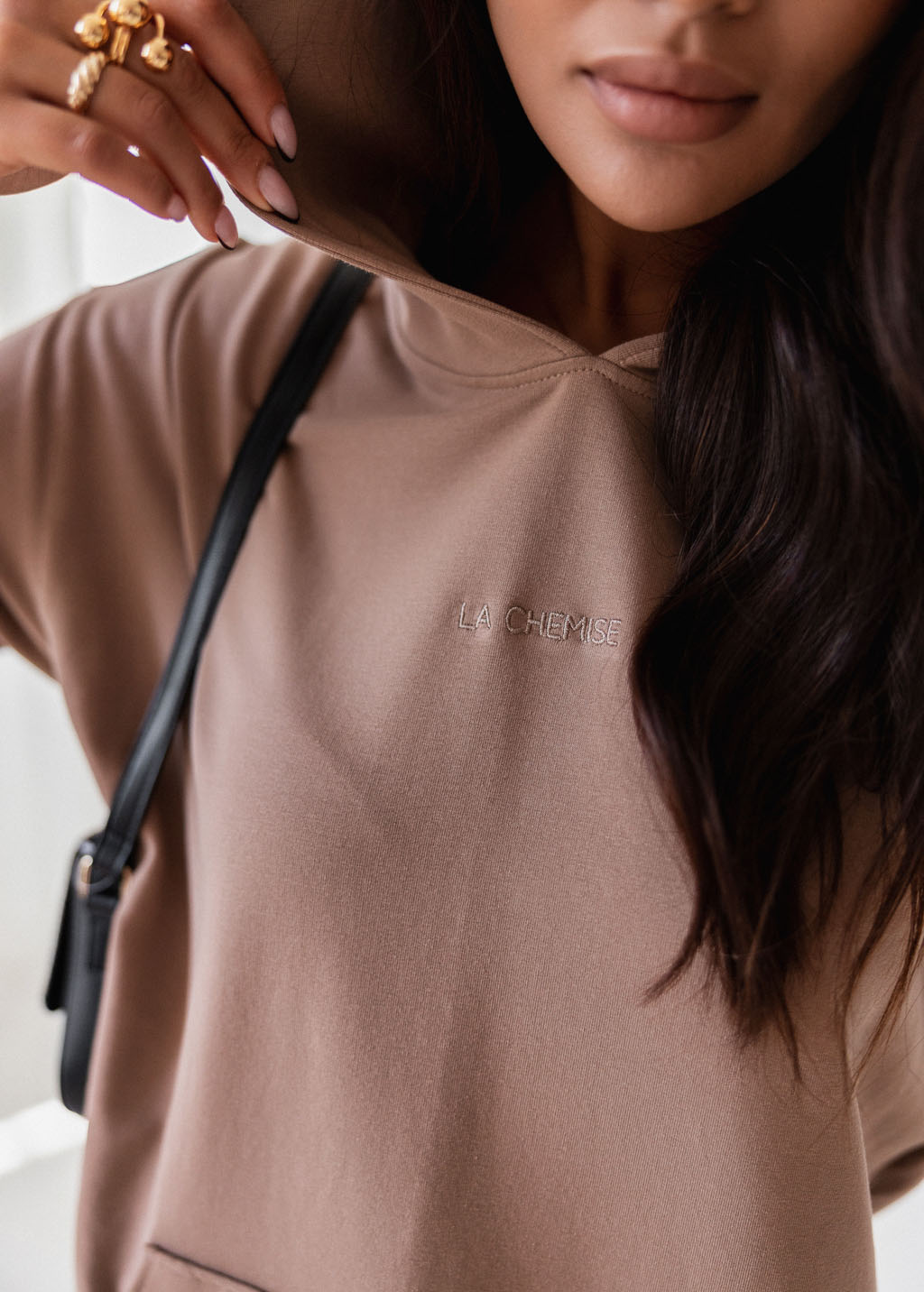 Kelly bluza kaptur logo Bluza z kapturem KELLY kolor karmelowy